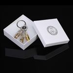 Seal of the President Keychain or Key Ring with symbols of the U.S. including Iwo Jima memorial, Washington Monument, U.S. Capitol building, White House