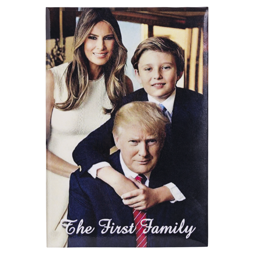 SOLD OUT Magnets, Donald Trump with First Lady and Barron, Magnet is Set in a Tw0-Piece Box with the White House Seal, 2" x 3"