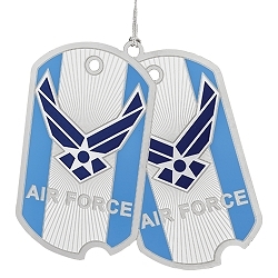 Air Force Ornament, USA, Military ornaments USAF, high quality silver finish, Made in America