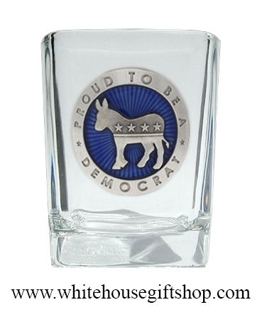 HERITAGE PROUD TO BE A DEMOCRAT 1.5 OZ SHOT GLASS