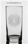 United States Space Force 15.5 OZ Highball Glass, USA Artisan Hand Engraved, Lead Free