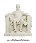 Lincoln Memorial Statue, White Acrylic, OR Bronze Acrylic,16th U.S. President of the United States,White,  6.5 inches, from Official White House Gift Shop, Est. 1946 ,No Frills Box