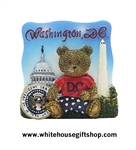 SOLD OUT Magnets, Washinton D.C. Bear Magnet, President Seal, Washington Monument, U.S. Capitol Building, Ceramic & Acrylic, Pastels, Memorable Group Gift, Cheerful for All Ages