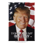 TRUMP VS BIDEN, RARE President Donald J. Trump MAGNET with His Classic Red Tie, Seal and American Flag, 2" x 3", From The White House Gift Shop