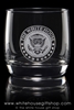 White House Seal Presidential Glass, On the Rocks, Personalized, Customized with your name, message, glasses from our President collection from White House Gift Shop since 1946, official, registered trademark, original White House Gifts.