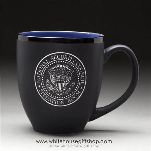 National Security Council Situation Room, White House, Bistro Mug, 15 ounce large beverage cup