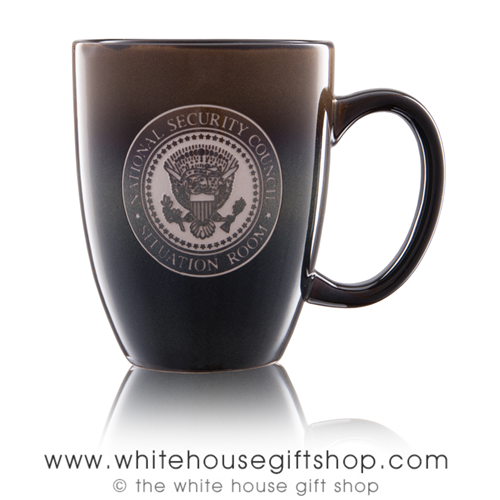 National Security Council Presidential Extra Large 26 Ounce large Bistro Mug, etched in America, United States Eagle, quality mugs from official White House Gift Shop.