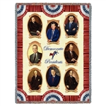 BLANKET,OBAMA,KENNEDY, ROOSEVELT, JIMMY CARTER & OTHER GREAT DEMOCRAT PRESIDENTS BLANKET THROW, USA MADE