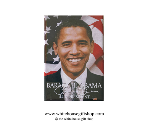 President Barack Obama, 44th President, magnet with Seal of the President and the White House-from official White House Gift Shop established 1946 by President Truman and U.S. Secret Service