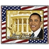 BARACK OBAMA PRESIDENTIAL BLANKET THROW, CAMPAIGN SOUVENIR, 54 X 72 INCH COTTON , ALL USA!