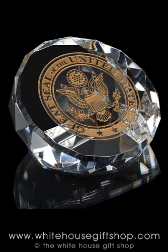 Presidential Glass Paperweight , Great Seal