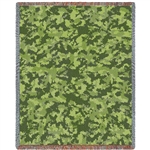 Military CAMO blanket throw, desert camouflage, Made in USA, Luxury soft 100% cotton, machine wash and dry, veteran or military gift