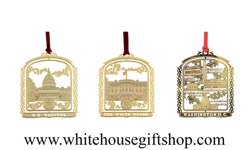 White House Gold Ornament