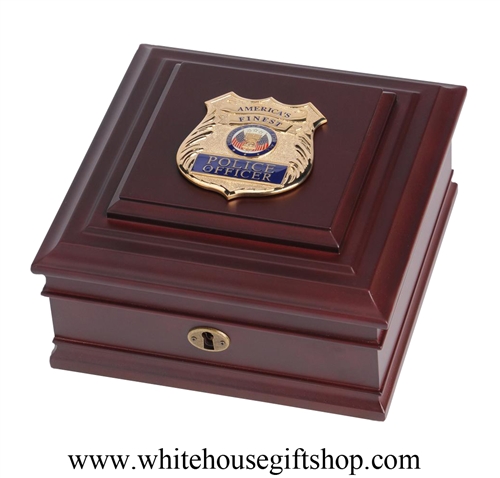 Police Force Keepsake Box,High Quality,First Responder, Law Enforcement Officers, Fraternal Order of Policemen, Chief of Police, Made in USA of America, Keepsake case box, from Official White House Gift Shop, Washington D.C.gifts.