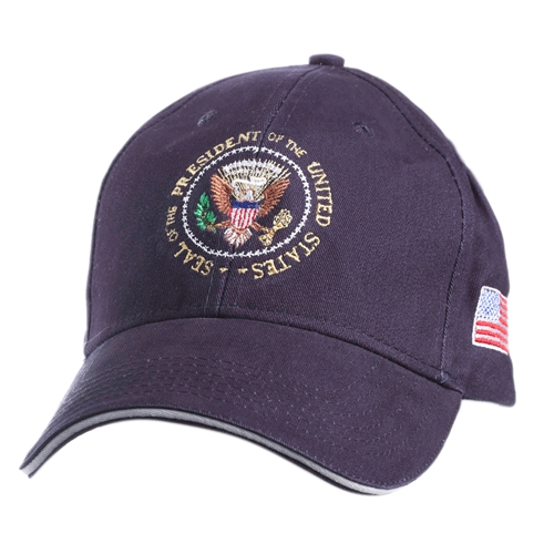 Seal of the President Hat, Embroidered, Blue with White Brim Accent, POTUS