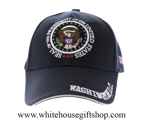 Black with White Trim Seal of the President Hat