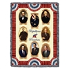 RONALD REAGAN, BUSH, LINCOLN, MORE REPUBLICAN PRESIDENT THROW BLANKET 54 X 72 INCHES HIGH QUALITY USA MADE COTTON