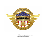 Scientists, Heroes of COVID-19, Gold Pin for Lanyard, Uniform, or Lapel. Designed by artist Anthony Giannini for the original Secret Service White House Gift Shop.