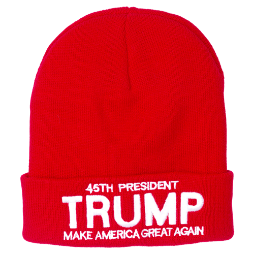Donald Trump, 45th President, Red Knit Ski Hat or Beanie, Make America Great Again, White House Gift Shop