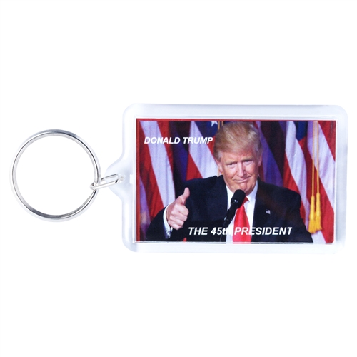 donald j. trump-inauguration-photo-thumbs-up campaign photograph-keyring-key chain-seal of the president-white house gift shop-original secret service store