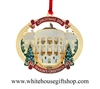 White House Christmas Ornament, 2014, 24KT Gold Finish, #26 in Collection, TRUMAN'S BALCONY, Honors President H. S. Truman, Quote on Reverse