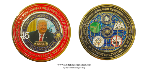 #24 COIN IN PRESIDENT TRUMP'S HISTORIC MOMENTS SERIES, "PRESIDENT TRUMP DEFEATS COVID AND HIS FIRST TERM AS PRESIDENT",  #24 COIN IN SERIES