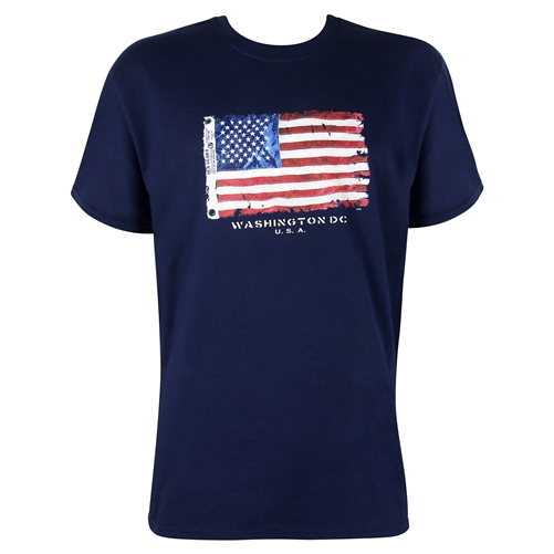 American Flag T-shirt - Navy Blue