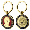 president trump inauguration coin and medallion keyring, keychain, gold