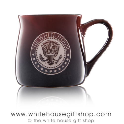 The White House Seal Presidential Large 16 Ounce large Artisan Mug, etched in America, United States Eagle, quality mugs from official White House Gift Shop.