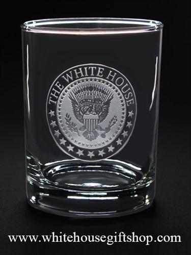 White House Dining Room Crystal Glassware with Presidential Seal from the White House Gift Shop