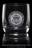 Nordic Cardinal Rocks Glass with artisan deep etched sand carved White House & Presidential Seal. Made for U.S. Presidents by the official White House Gift Shop, Est. 1946 at www.whitehousegiftshop.com