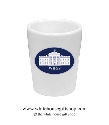The Official WHGS Seal Shot Glass, Designed by the White House Gift Shop, Est. 1946. Made in the USA