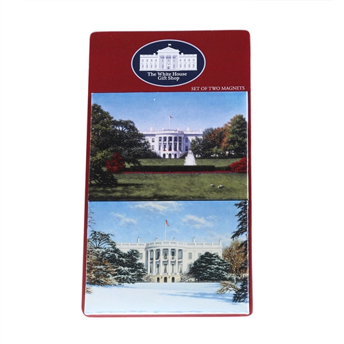 The White House Magnets, Summer and Winter, Original Frank Morgan Painting, White House Gift Shop Official