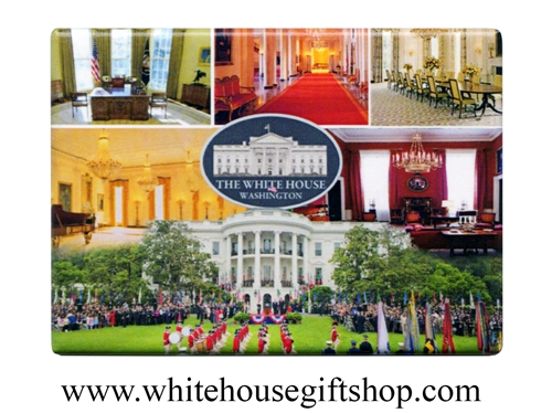 The Rooms of the White House Photo Collage Magnet