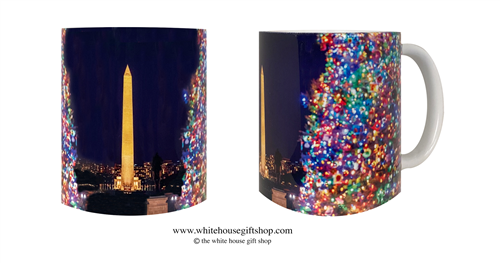 Washington Monument Holiday Coffee Mug, Presidential Joseph R. Biden Coffee Mug, Designed at Manufactured by the White House Gift Shop, Est. 1946. Made in the USA
