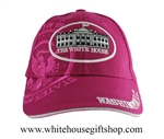 Baseball Style White House Pink Hat