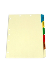 <b>Medical Tab Divider Set, 6 Printed Side Tabs</b>