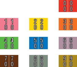 <b>Numeric Labels Medium<br/>1"H x 1-1/2"W</b> 