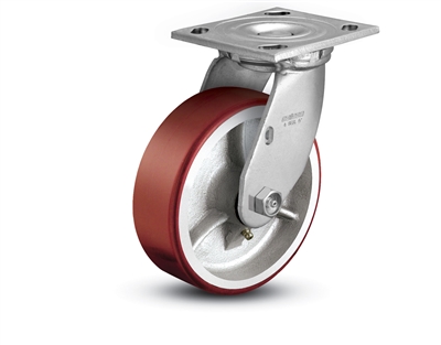 Heavy Duty Polyurethane on Cast Iron Swivel Caster