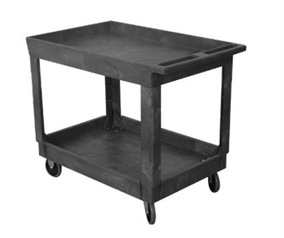 Plastic Service Cart 24X36 2-shelf