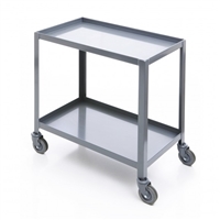 Steel 2 Shelf Cart 18X30: Four Swiveling Casters