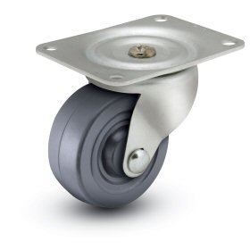 General Duty 3x1-1/4 Hard Rubber Swivel Caster