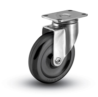 Stainless Steel Medium Duty 4x1-1/4 Polyolefin Swivel Caster