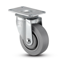 Medium Duty 3 x 1-1/4 Thermo-Plastic Rubber Swivel Caster