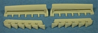 Ultracast 48262 Spitfire Mk IX Flared Exhausts (fits Eduard Spitfire Mk IX kits)