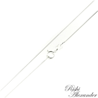 Sterling Silver 015 or 1.5mm Box Chain with a spring ring clasp