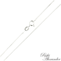 Sterling Silver 1.1mm thick Box Chain with spring ring clasp