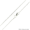Sterling Silver Diamond Cut Ball Bead Chain 1.5mm with lobster claw clasp