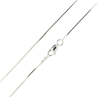 Sterling Silver Diamond Cut Snake Chain 1.1mm thick with lobster claw clasp