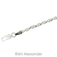 925 sterling silver diamond cut rope chain necklace gorgeous bracelet